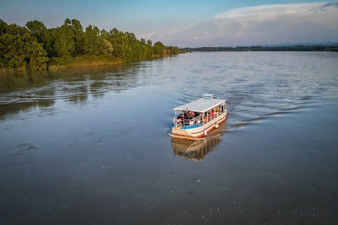 Sunset Boat Trip on the Po River