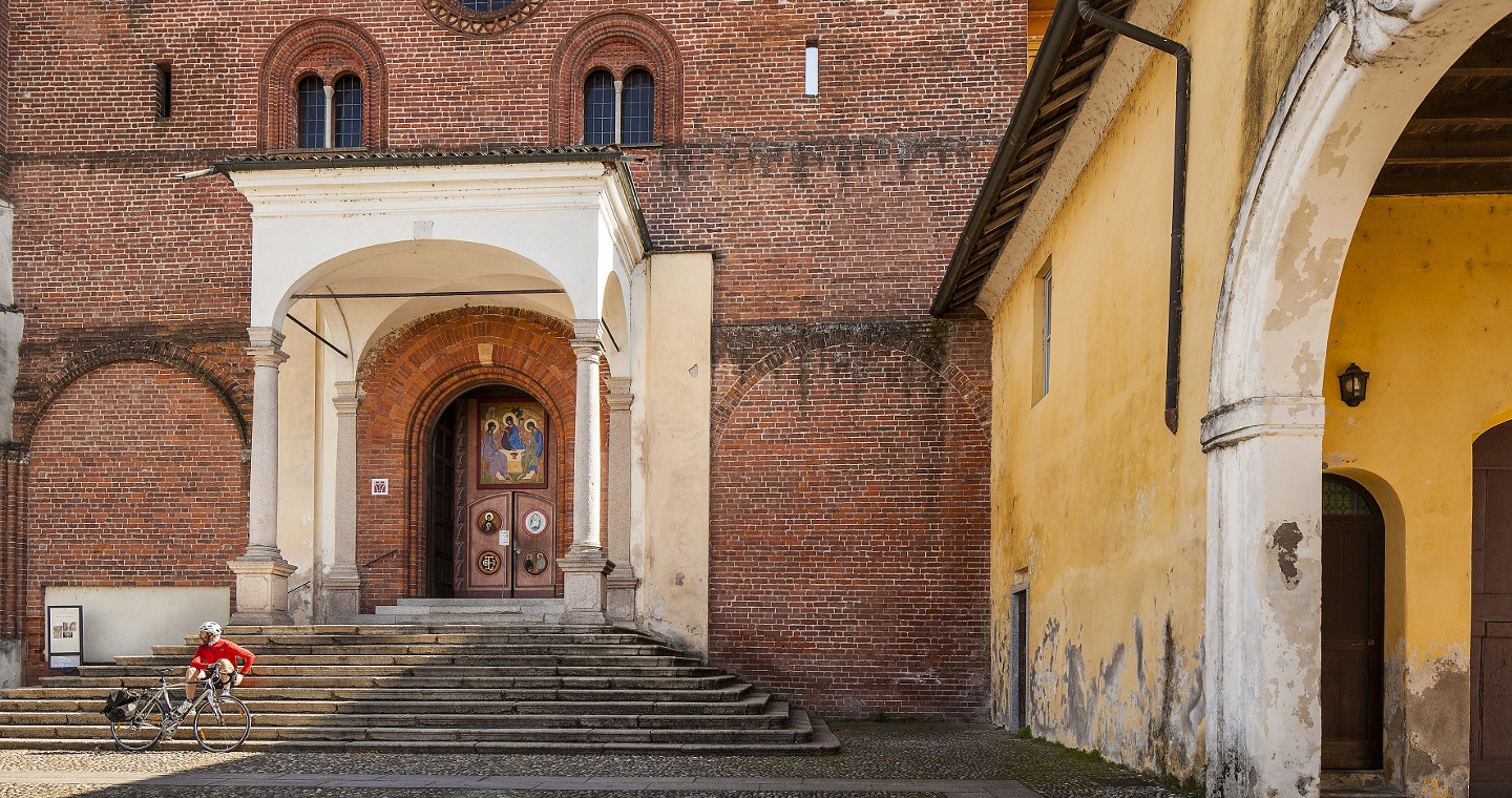 The Facade of the Abbey of Morimondo